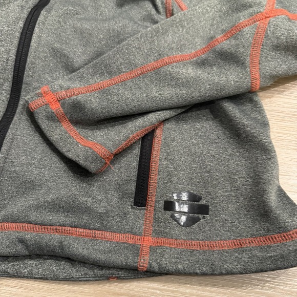 Harley-Davidson Women's Full Zip Hoodie Gray L Performance Fitted Jacket Biker - Picture 6 of 7